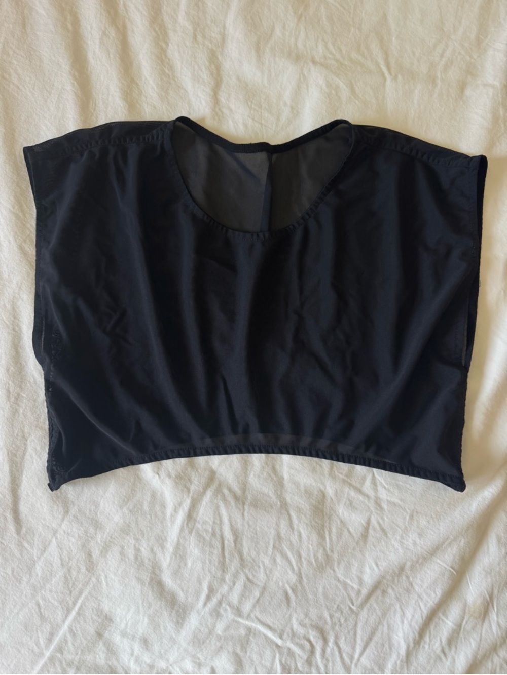 Sheer beach cover crop top